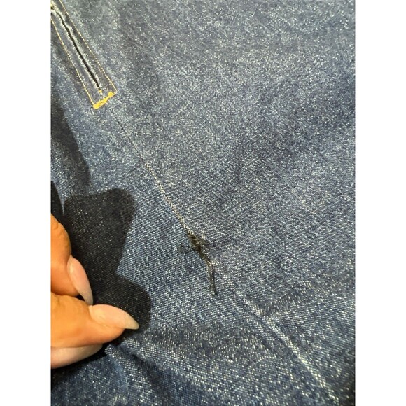 Vtg moa USA Denim Maxi Skirt 2XL Stretchy 90s Grunge Side Slit Y2K - Picture 8 of 16